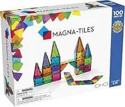 Magna-Tiles 100-Piece Clear Colors Set – The Original, Award-Winning Magnetic Building Tiles – Creativity and Educational – STEM Approved