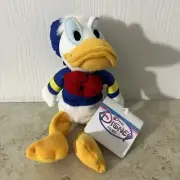 Disney Store Donald Duck Bean Bag Plush 8 inch Stuffed Animal Doll Toy