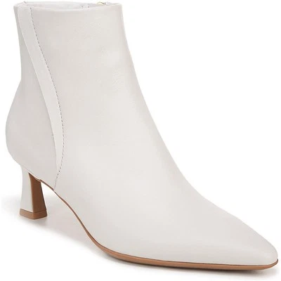 Naturalizer Womens Deesha White Heeled Booties 7.5 Extra Wide (E+, WW) BHFO 9140