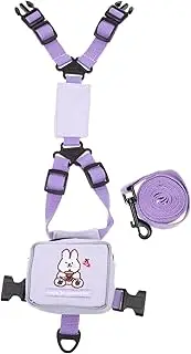 SUPVOX Pet Backpack Outdoor Cat Leash Backpack Cat Harness Backpack Puppy Dog Saddle Bags Dog Backpack with Leash Dog Training Leash Puppy Harness Pet Leash Rope Purple Polyester