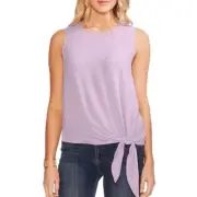 VINCE CAMUTO Women's Textured Tie-front Blouse Shirt Top TEDO