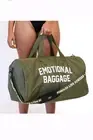 ALF Assholes*s Live Forever Duffle Bag Green Emotional Baggage Shoulder Strap