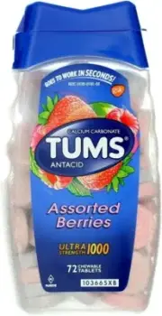 Tums Ultra Strength 1000 Chewable Assorted Berries 72 tabs By The Honest Company