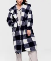 NEW PETER ALEXANDER WOMENS FLEECE BUFFALO CHECK DRESSING GOWN M / L RRP$109