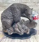 Art Deco Original Milo Polar Bear Eski Statue Figurine Bronze Sculpture Sale NR