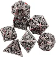 DaMohony Hollow Dragon Metal DND Dice Set for D20 RPG Table Games