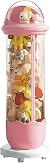 KIDBOT Stuffed Animal Zoo 172CM, Toys Storage Tube Box with Wheels, Plush Soft Doll Organiser Playroom Display Cabinet Holder Container Vertical Stand