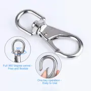 304 Stainless Steel Swivel Eye Hook Bolt Snaps M4 - M7 For Keyring Snap Hook