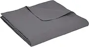 Amazon Basics Oversized Embossed Coverlet, Dark Grey Floral, 170 x 210 cm