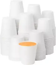 RACETOP 3 oz Paper Cups Bathroom [600 count], 3 oz, White