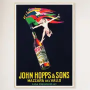 Galrie John Hopps and Sons Vintage Mazzara Del Vallo Advertising Poster Art, Wood Frame, A1 60 x 84cm (23 x 33inch)