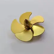 QONXIX Positive/Reverse Propeller 35mm Diameter Propellers 5 Blades Brass Paddle Aperture M4 with M3 Screw Hole RC Boat Propellers (Color : 2pairs)