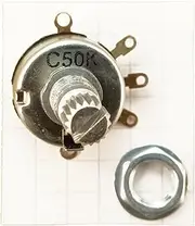 Switched Inverse Logarithmic Taper Compressor Control Potentiometer C RADSW (C50K)