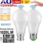 1/2/4/8Pcs 12W E27/B22 PIR Sensor Motion LED Bulb Light Globe Energy Saving Bulb