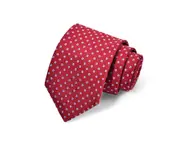 Egomilano Mens Silk tie 8cm wide ties Wedding Neckties Formal Solid Regular Standard Size - Red