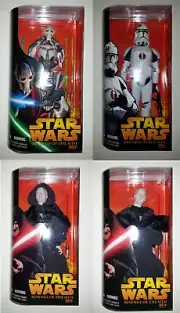 Star Wars 12" Figure Lot; Grievous, Clone Trooper, Darth Sidious Variant