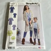 Simplicity Sewing Pattern 8707 Misses Childs Kimono Size XS-XL 3-8