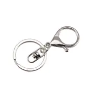 Swivel Keyring Lobster Clasps Keychain Key Ring Clasp Lanyard Trigger Clips Claw Chain Snap Hooks Rings Hook Metal Split Hanging Crafts Kit Silver