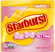 STARBURST ALL PINK FRUIT CHEWS BULK CANDY - ONE POUND BAG BULK
