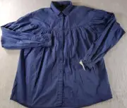 Vintage Woolrich Deadstock Womens Pleated Button Shirt XL Cottage Ranch Peasant