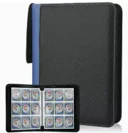Trading Card Premium Zip-Up Binder- 25 Double Sided 9 Pocket Pages- 900 Capacity