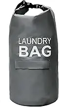 70L Laundry Bag, Laundry Hamper Stands Up Well, Waterproof Laundry Basket Collapsible, Clothes Hamper for Bathroom College (Dark Grey)