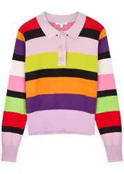 Olivia Rubin Mary Striped Knitted Polo Jumper - Multicoloured - S (UK8-10 / S) S (UK8-10 / S)