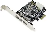 Mellisso -PEX30016 3 Port IEEE 1394 Firewire 1394B & 1394A PCIe 1.1 X1 Card TI XIO2213B Chipset Requires Legacy Driver