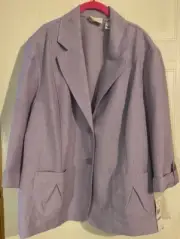 Alfred Dunner Purple Jacket 3/4" sleeves