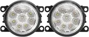 2 X 30W LED Fog Lights Compatible For Ford Mustang 2005-2017 (Excludes GT) Front Bumper Assembly(LH Blue)