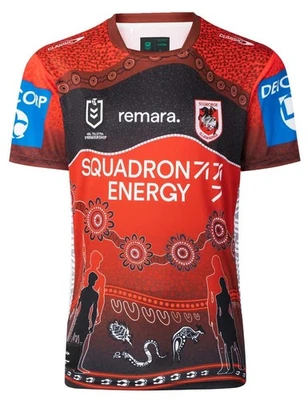 St George Dragons 2025 NRL Mens Indigenous Jersey Sizes S-7XL BNWT