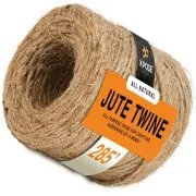 285 Feet Jute Twine - Brown Roll Jute Twine, 1 Ply, Burlap String