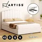 Artiss Bed Frame King Single Double Queen King Size Gas Lift Boucle FION