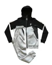 GymKing Tracksuit Keon Sportswear Hoody & Pants Black Grey Slim Various Sizes