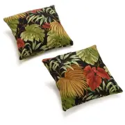 Blazing Needles 17 inch Outdoor Knife Edge Throw Pillows Set of 2