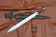 Hand-Forged Viking Sword High Carbon Steel Blade Battle-Ready with Scabbard
