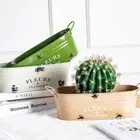 with Handle Rustic Flowerpot Ellipse Flower Holder Flower Container