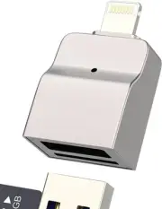 Lightning Micro SD Card Reader USB Adapter(2 in 1)OTG 3.0 Cord for iPhone 14 13
