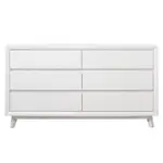 [James Lane] Morgan Oak Dresser White - 6 Drawer