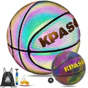Basketballs, Holographic Reflective Glowing Basketball Size 6 (28.5") for Wom...