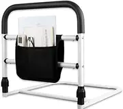 Safety Bed Rail with Storage Pocket, Compact Assist Guard Rail for King/Queen/Twin Bed, Safety Assist Handle, Tool-Free Assembly