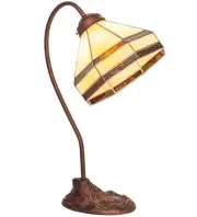 Meyda Tiffany 247793 Topridge 17" Tall Gooseneck Table Lamp - MultiColor