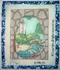 City Park with Stream Hand Painted Needlepoint Canvas by Ellen