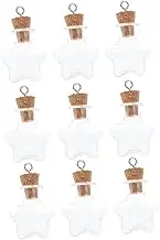 BATHVEVE 10 Pcs Transparent Mini Wishing Drift Bottles Glass Storage Containers for DIY Crafts for Wishes Decor and with Cork Stoppers for Easy Use