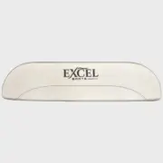 Excel Boat Leaning Post Backrest Cushion | White W/ Gray Logo