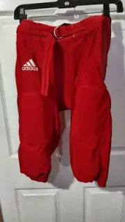 Adidas Climalite Integrated Football Pants With Pads Power Red Adult Size Medium