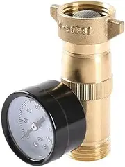 Daseeme Water Pressure Regulator, Brass Water Pressure Reducing Valve with Filter Screen and Gauge for Campers, Travel Trailers, RV Plumbing System