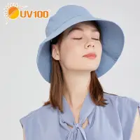 在飛比找蝦皮購物優惠-【UV100】時尚黑 防曬 抗UV-冰絲輕薄寬簷漁夫帽 防曬