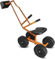 BABY JOY Kids Ride-on Sand Digger with Wheels, Ride On Excavator Crane with 360° Rotating Seat for Dirt, Snow, Beach, Outdoor Sandbox Digger Play Toy (8“ Wheels)