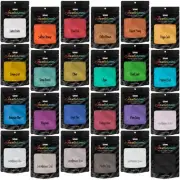 24 Color Mica Pearl Powder Pigment Master Kit, 3.5oz (100g) Resealable Pouches